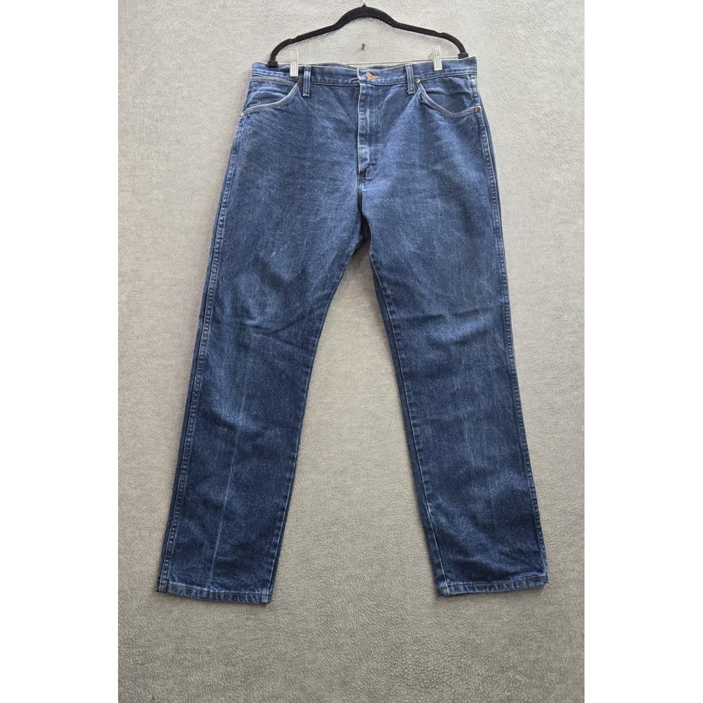 Wrangler Men Jeans 38X32 Blue Denim 13MWZPW Cowboy Cut Original Fit 31" Inseam